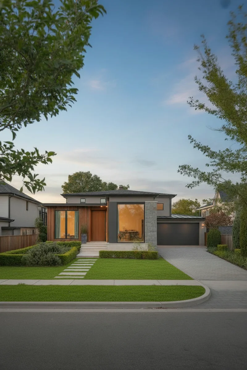 Turn the grass and bushes green and tidy