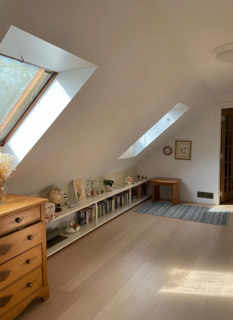 Empty room before virtual staging