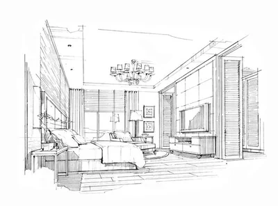 Empty bedroom before staging