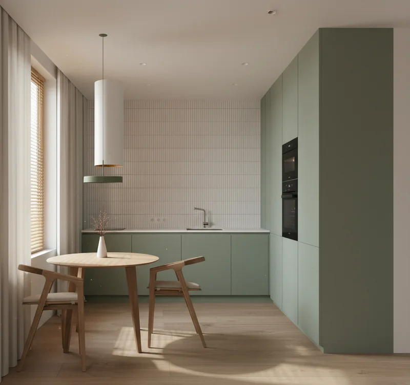 Trace on this line drawing of the dining area and render it into a fully decorated realistic photo, apply real and premium...