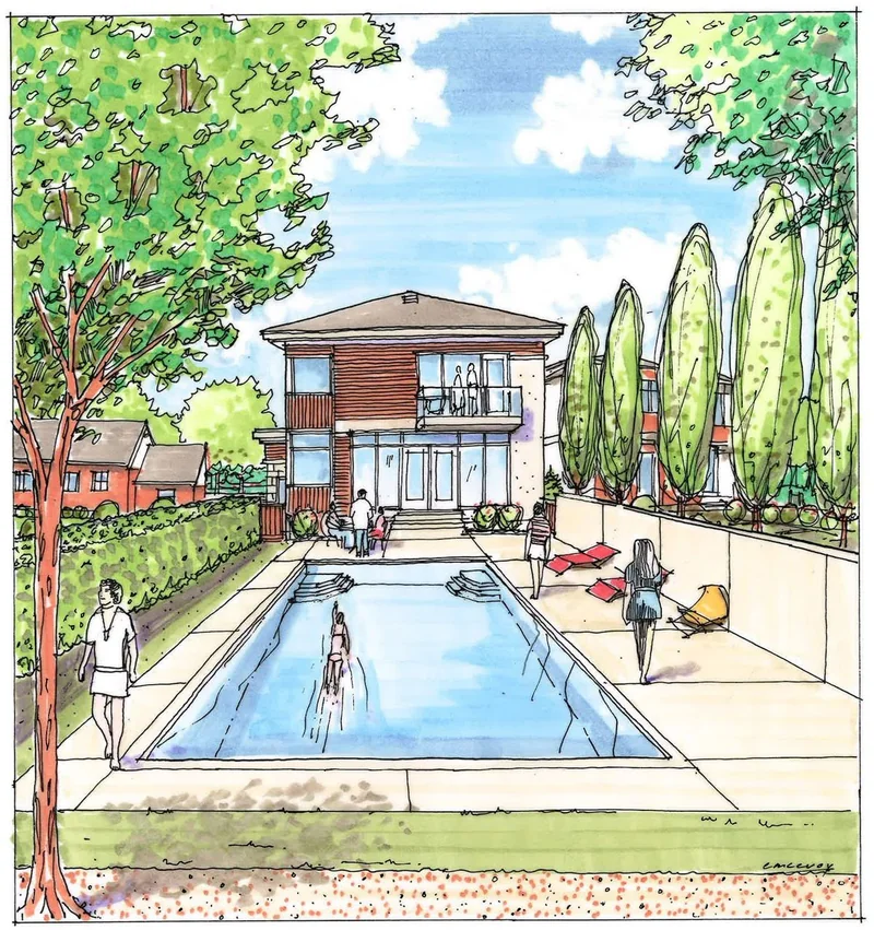 Empty room before virtual staging