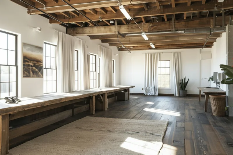 Empty room before virtual staging