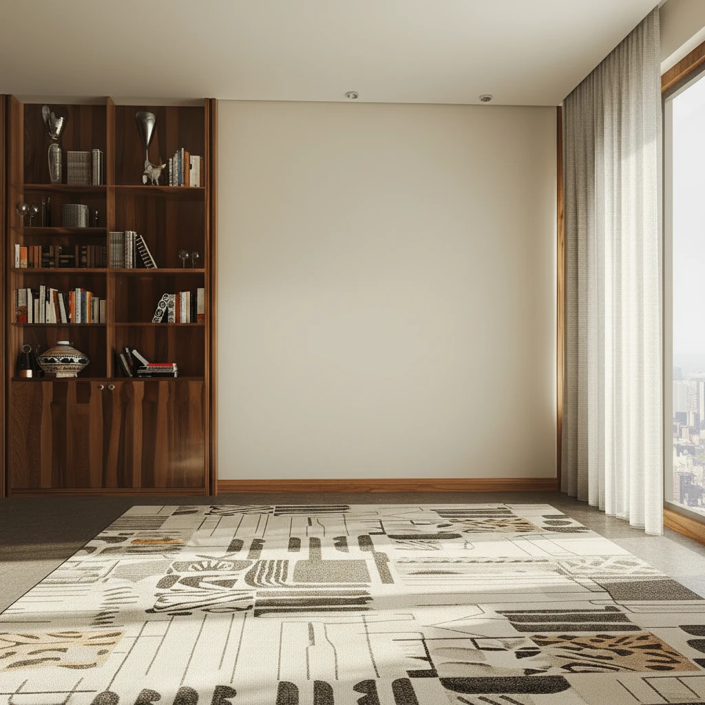 Remove all furniture from this living room, leaving only the walls, windows, flooring/Carpets, and built-in features. Show an empty, clean space with natural lighting. Maintain the room's architectural details."