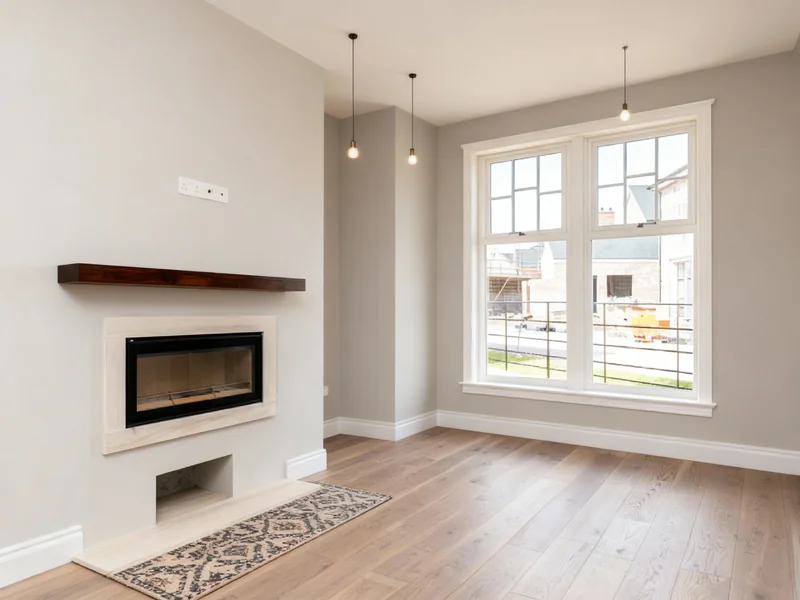 Empty living room before staging