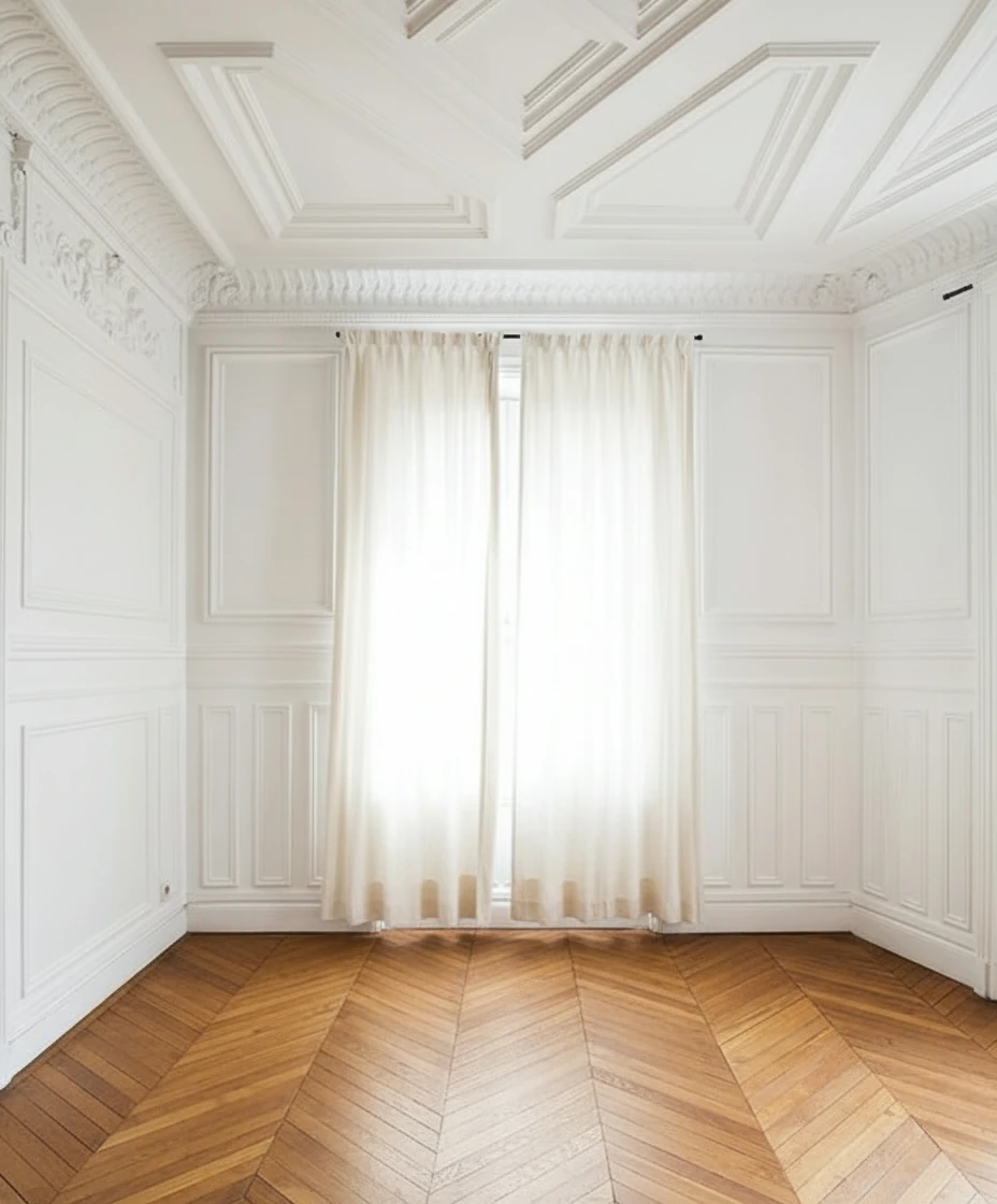 Empty room before virtual staging