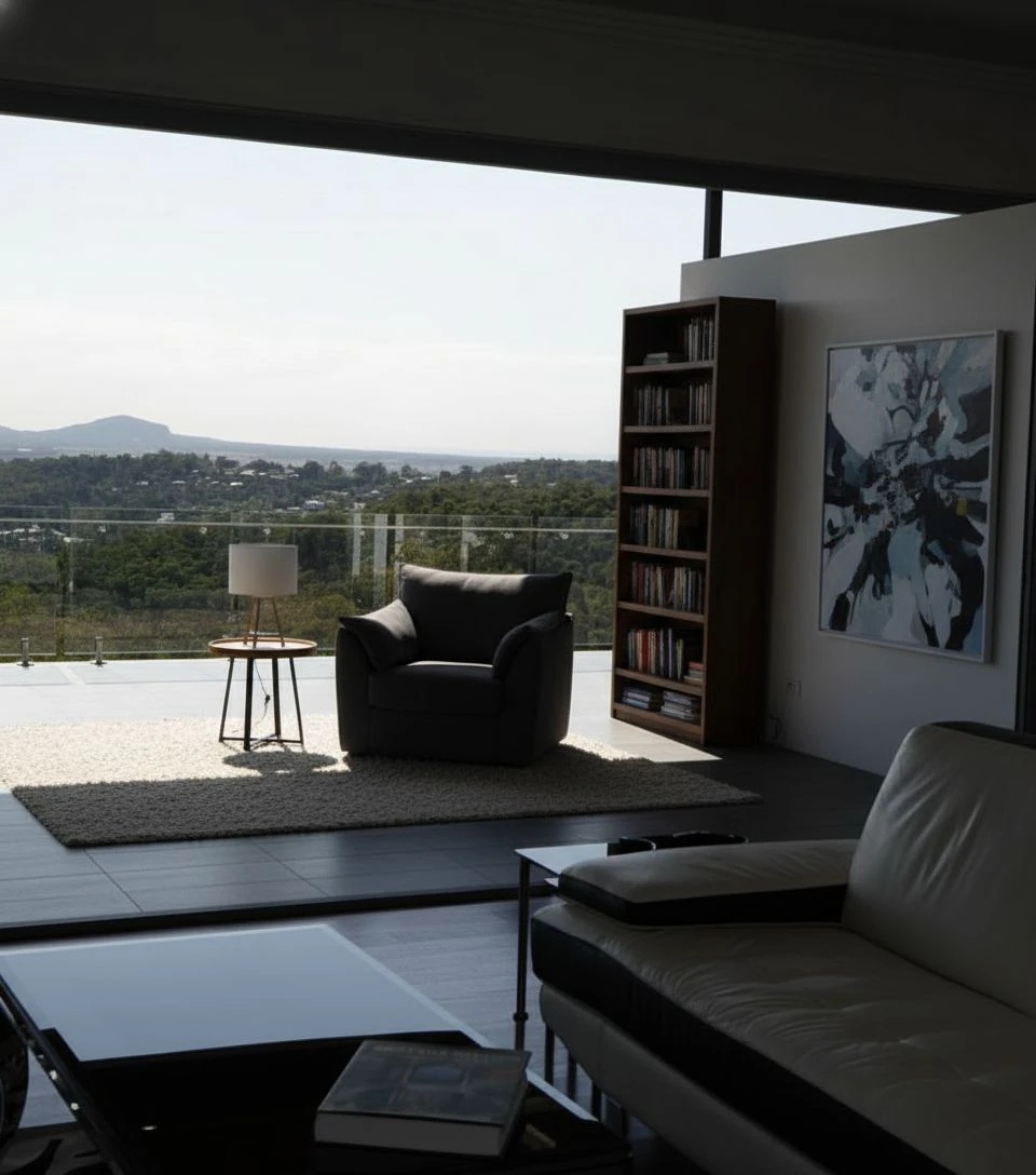 Empty room before virtual staging